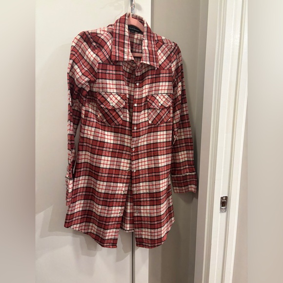 Urban Behavior Dresses & Skirts - Urban Behavior Red and White Plaid Sweater Dress